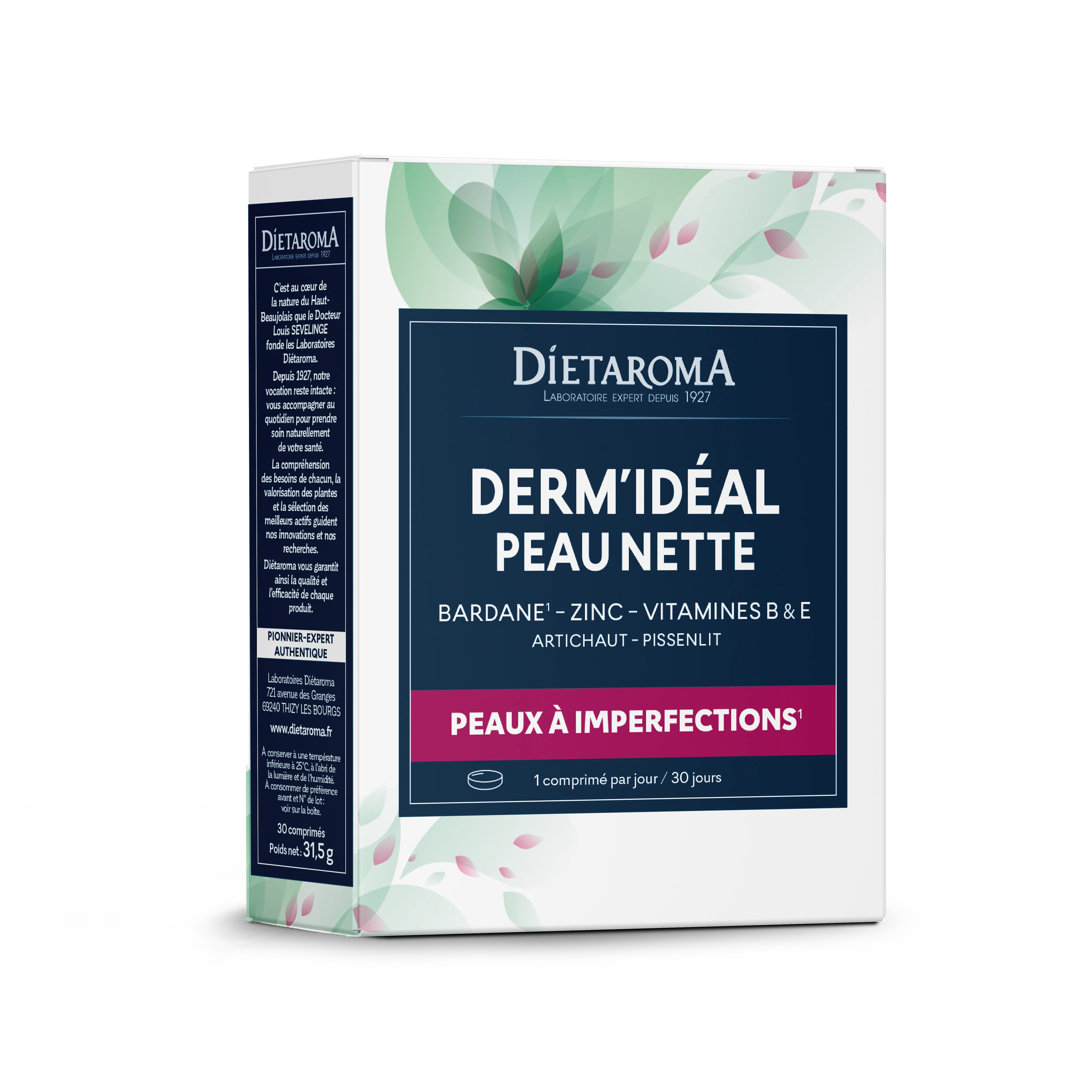 DERMIDEAL PEAU NETTE ZINC BARDANE 30CP DIETAROMA